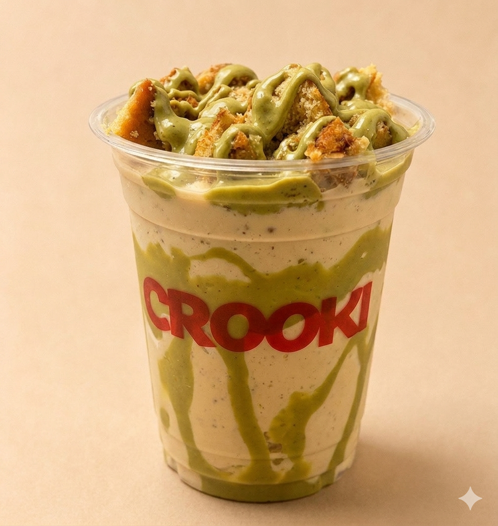 Malteada de galleta de pistacho