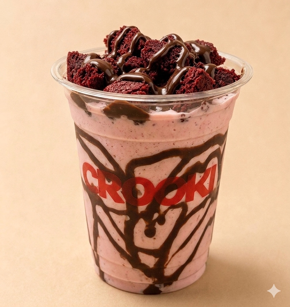 Malteada de red velvet Nutella